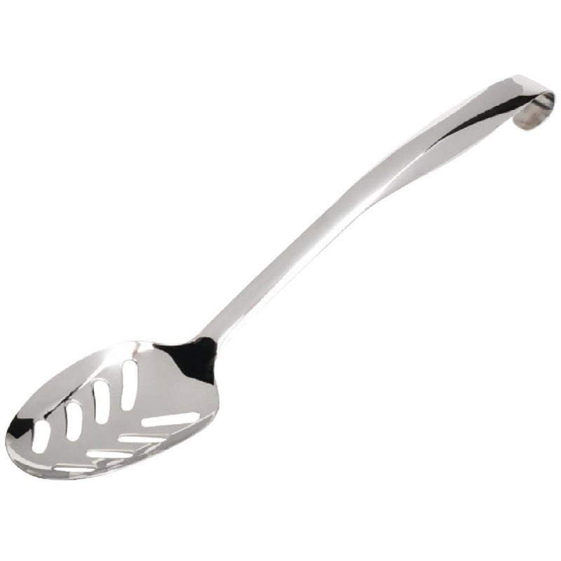 Perforated Stainless Steel Serving Spoon 160mm - Vogue - Fourniresto