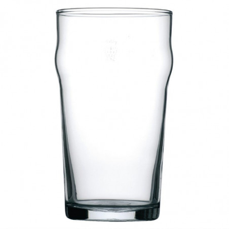 Nucleated Nonic Beer Glasses 570ml - Pack of 48 - Arcoroc - Fourniresto