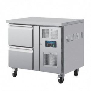 Refrigerated Table GN 1/1 Ventilated 2 Drawers Series U 124L - Polar - Fourniresto