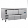 Refrigerated Table GN 1/1 Ventilated 6 Drawers Series U 465L - Polar - Fourniresto