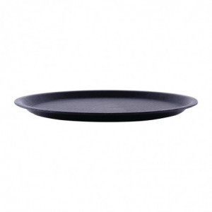 Non-slip Black Round Tray Ø 310mm - Roltex - Fourniresto