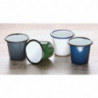 Blue and White Enamel Steel Sauce Pot 114ml - Set of 6 - Olympia - Fourniresto