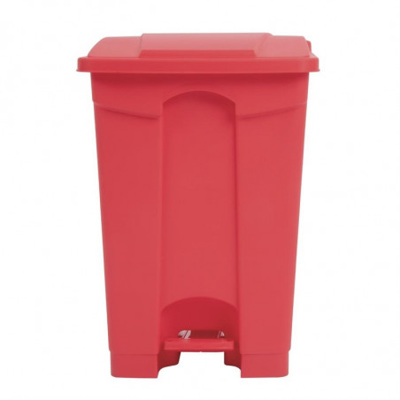 White 45L Pedal Kitchen Bin - Jantex - Fourniresto