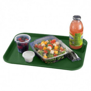 Rectangular Green Polypropylene Fast Food Tray 410mm - Cambro - Fourniresto
