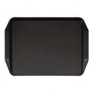 Black Rectangular Tray with Polypropylene Handles Fast Food 430mm - Cambro - Fourniresto
