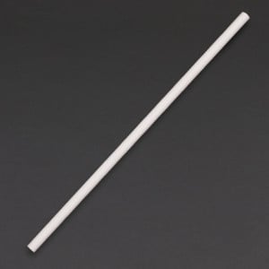 Compostable White Paper Straws 210mm - Pack of 250 - Fiesta Green - Fourniresto