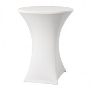 Λευκό επεκτεινόμενο τραπέζι Samba κάλυμμα τραπεζιού με σταυρωτά πόδια - FourniResto - Fourniresto
