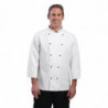 Unisex Chicago Long Sleeve White Chef Jacket Size L - Whites Chefs Clothing - Fourniresto