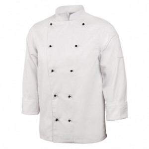 Σακάκι Κουζίνας Unisex Chicago Μακρυμάνικο Λευκό Μέγεθος S - Whites Chefs Clothing - Fourniresto