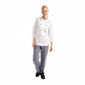 Unisex Chicago Long Sleeve White Kitchen Jacket Size Xs - Whites Chefs Clothing - Fourniresto