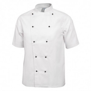 Σακάκι Κουζίνας Unisex Σικάγο Με Κοντά Μανίκια Λευκό Μέγεθος XL - Whites Chefs Clothing - Fourniresto