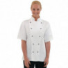 Unisex Chicago Short Sleeve White Chef Jacket Size XXL - Whites Chefs Clothing - Fourniresto