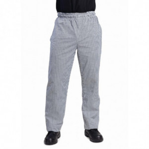 Unisex Vegas Black and White Checkered Kitchen Pants Size XL - Whites Chefs Clothing - Fourniresto