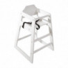 High chair in white wood - Bolero - Fourniresto