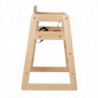 High Chair in Natural Wood Finish - Bolero - Fourniresto