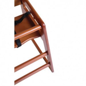 Υψηλή καρέκλα με ξύλινο φινίρισμα σε σκούρο ξύλο - Bolero - Fourniresto