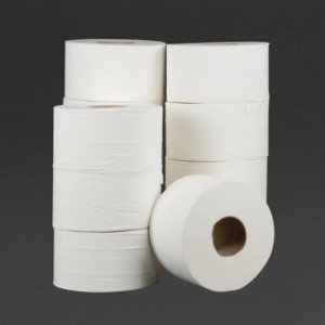 Toilet Paper Rolls 2 Ply Mini Jumbo 150m - Pack of 12 - Jantex