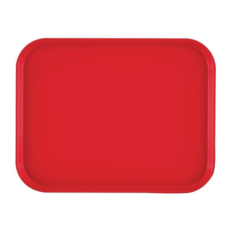 Rectangular Polypropylene Fast Food Tray Red 410mm - Cambro - Fourniresto