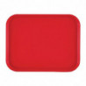 Ορθογώνιο πλατώ πολυπροπυλενίου Fast Food Κόκκινο 410mm - Cambro - Fourniresto
