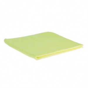 Yellow Microfiber Cloths - Pack of 5 - Jantex