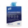Blue Antibacterial All Purpose Cloths - 200 Cloths - Jantex