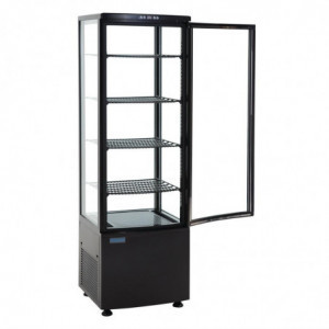 Refrigerated Display Cabinet with Curved Doors - Black 235 L - Polar - Fourniresto