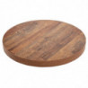 Στρογγυλό τραπέζι με εφέ ξύλου σε γερανική επιφάνεια - 600mm - Bolero
