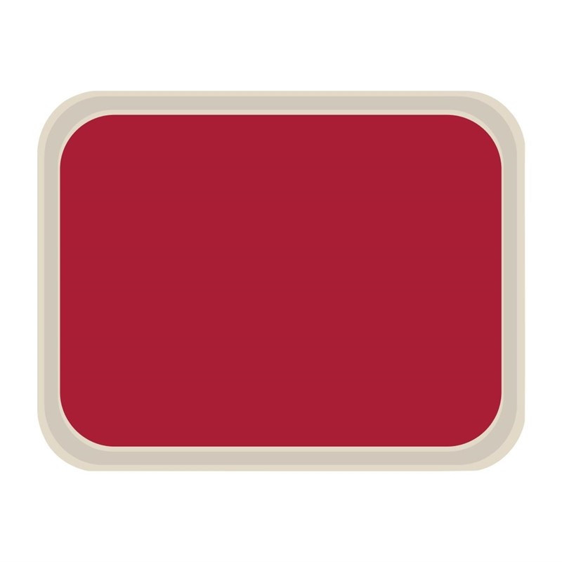 Plateau de Service en Polyester Standard 470x360mm Rouge - Roltex - Fourniresto