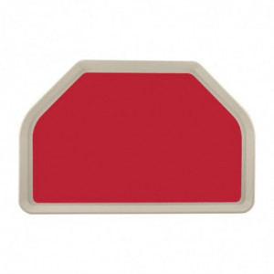 Tray in Trapezoid Polyester GN 500x325mm Red - Roltex - Fourniresto