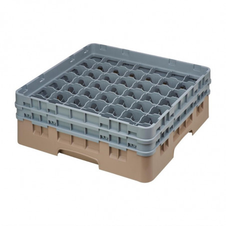 Glass Rack 49 Compartments Camrack Beige - L 500 x W 500mm - Cambro