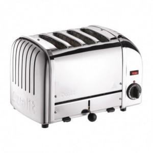 Grille-Pain 4 Tranches en Inox - 130 Tranches/h- Dualit