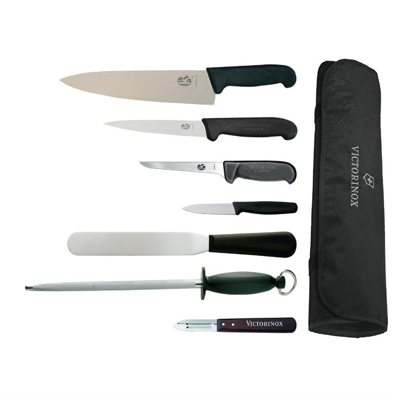 Set of Knives with 215mm Chef's Knife and Case - Victorinox