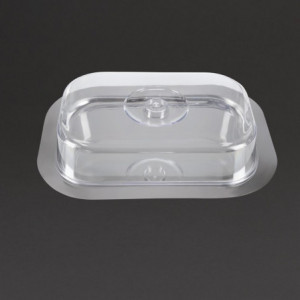 Rectangular Stainless Steel Tray with Transparent Lid - APS - Fourniresto