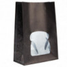 Black Recyclable Paper Sandwich Bags with Window - Pack of 250 - Colpac