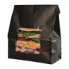 Χάρτινες τσάντες σάντουιτς με παράθυρο σε μαύρο χρώμα - Πακέτο 250 τεμαχίων - Colpac