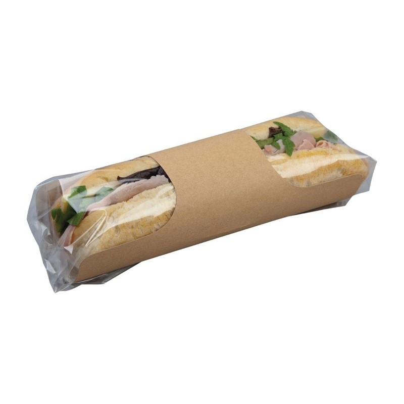 Recyclable Kraft Baguette Sachets with Clasp Clip - Pack of 500 - Colpac