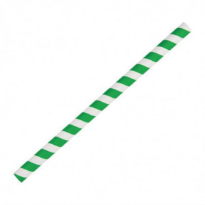 Pailles À Smoothie en Papier - Vertes - L 210mm - Lot de 250 - Fiesta Green