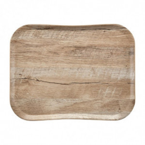 Century natural oak light wood effect polyester tray - 360 x 460mm - Cambro - Fourniresto