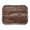 Polyester Century dark oak wood effect tray - 360 x 460mm - Cambro - Fourniresto