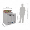 Refrigerated Preparation Counter for Pizzas and Salads Series G - 254L - Polar - Fourniresto