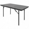 Πτυσσόμενο τετραγωνικό γκρι τραπέζι από ABS - 1220 χιλιοστά - Bolero - Fourniresto