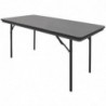 Πτυσσόμενο τετράγωνο γκρι τραπέζι από ABS - 1520 χιλιοστά - Bolero - Fourniresto