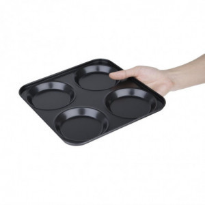 Non-stick Tray with 4 Round Molds - W 235 x D 235mm - Vogue