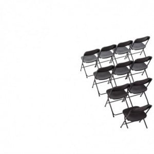 Chaises Pliantes Noires - Lot de 10 - Bolero - Fourniresto