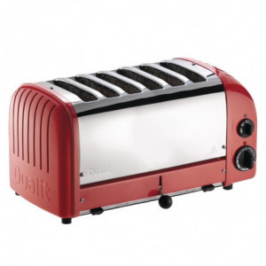 Grille-Pain 6 Tranches Rouge - 230V  - Dualit