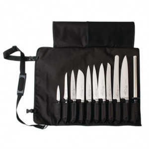 Knife Case in Fabric With Black Strap 11 Pieces - Dick