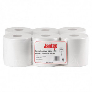 Κεντρική τροφοδοσία 1 πτυχή λευκή - Jantex