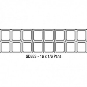 Comptoir De Préparation 2 Portes - 527 L 16 X GN 1/6  - Polar - Fourniresto