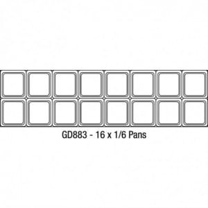 Πάγκος Προετοιμασίας 2 Πορτών - 527 L 16 X GN 1/6 - Polar - Fourniresto