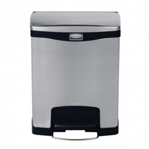 Front pedal stainless steel Slim Jim trash can - 30L - Rubbermaid